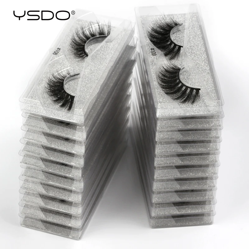 Veľkoobchod rias 30/20/30/40/50/100 páry Faux 3D Mink Rifes make -up nachpaľované hrubé falošné riasy vo veľkých prírodných rias Cilios