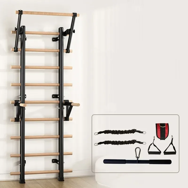 Veľkoobchod výrobca telocvičňa Fitness Pull Up Bar Wall namontovaný drevený švédsky rebrík
