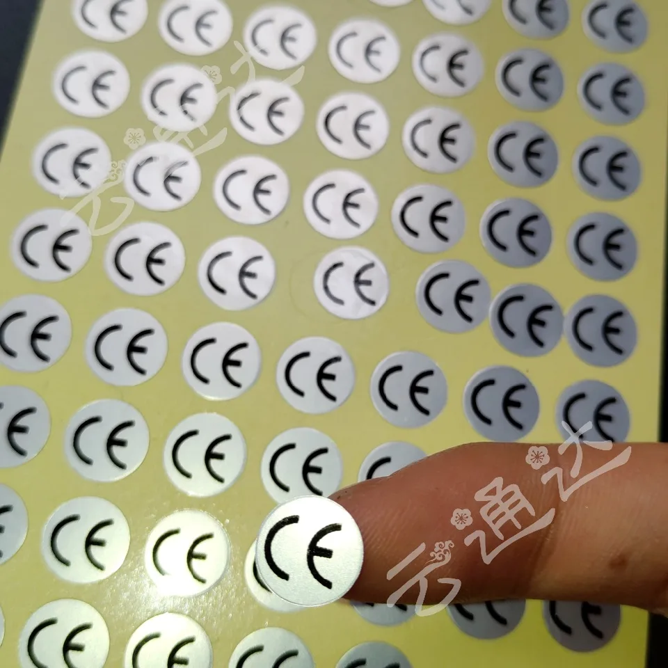 Veľkoobchody 200ks/veľa okrúhle 10 mm CE Nálepka Lable Lable Lable Sticker Ce Dumb Silver Dragon Stuciep