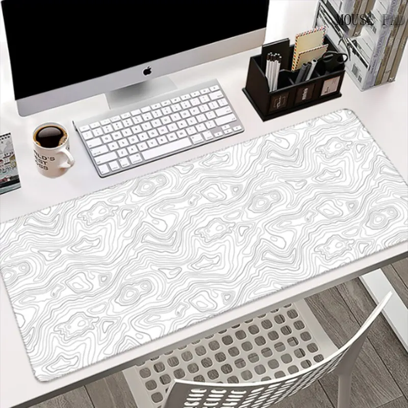 Veľká herná podložka Mouse Gamer Gamer Big Mouse Mater Computer Locking Edge MousePad 90x40cm Klávesna stola Čierna a biela podložka