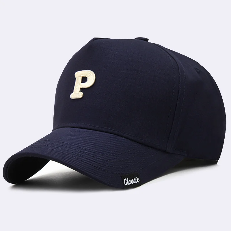 Veľká hlava tvrdá bavlna 5 panelov baseall čiapka vonku vo voľnom čase zakrivený vrchol slnečného klobúka dospelých hiphop hiphop caps Caps 56-60 cm 60-65 cm