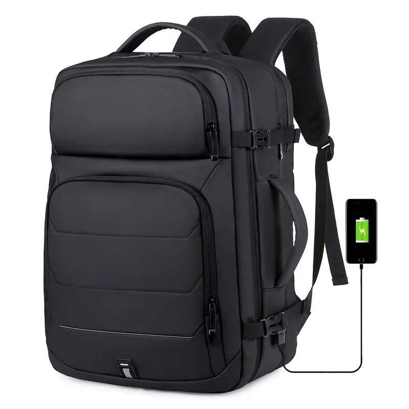Veľká kapacita 40L Rozbaliteľný batoh USB nabíjací port 17 palcov prenosný vrecko Vodotesný batohový batoh