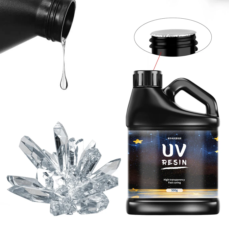 Veľká kapacita epoxidová živica UV lepidlo 250/500/1000g ultrafialové vytvrdzovanie Solar Cure High Hardness Glue pre šperky Crafty výroby