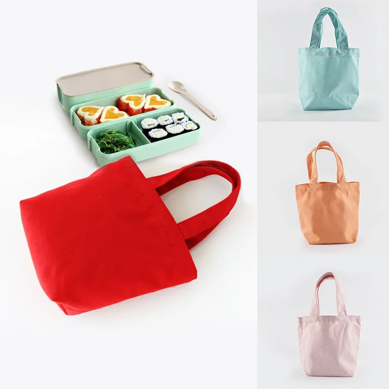 Veľká kapacita módne plátno bavlnené nákupné tašky Girl's Solid Color Life Life Balíček ručný vrecko Skladacia kabelka Tote