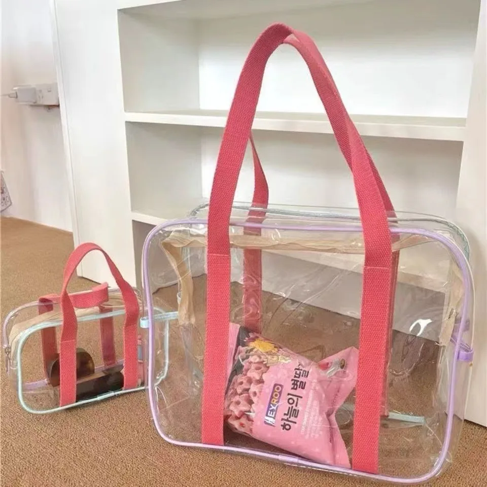 Veľká kapacita priehľadná želé vrecko Horúca predaja PVC nepremokavá plážová taška Transparentné kúpalisko Storage Bag Outdoor