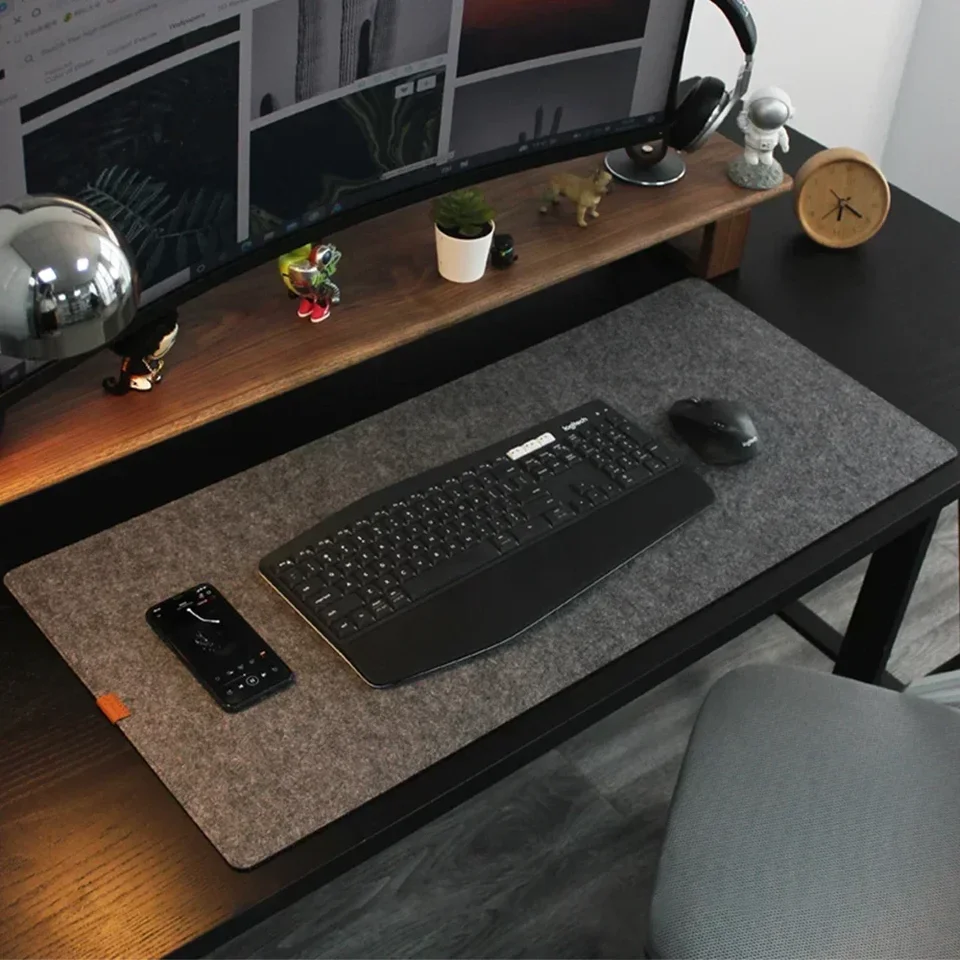 Veľká veľkosť vlna plstená myš na kanceláriu Office počítačový pracovný stôl Ochranca podložka stola prenosný prenosný vankúš bez šklňovania herných doplnkov Klávesnica Mater