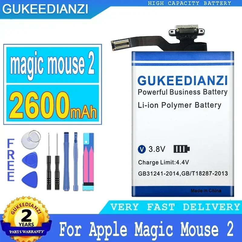 Veľká výmena záložnej batérie 020-00633 A1672 020-00634 2600 mAh pre Apple Magic Mouse 2 Mouse2 Wireless