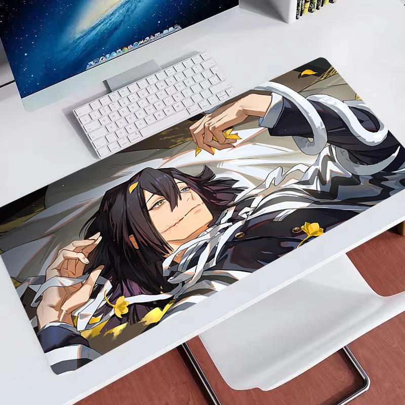 Veľké herné podložky Mousepads Demon Slayer Obanai Iguro Soft Soft MousePad 900x400 Desk Desks pre PC klávesnice Mats Neupliptibilný koberec