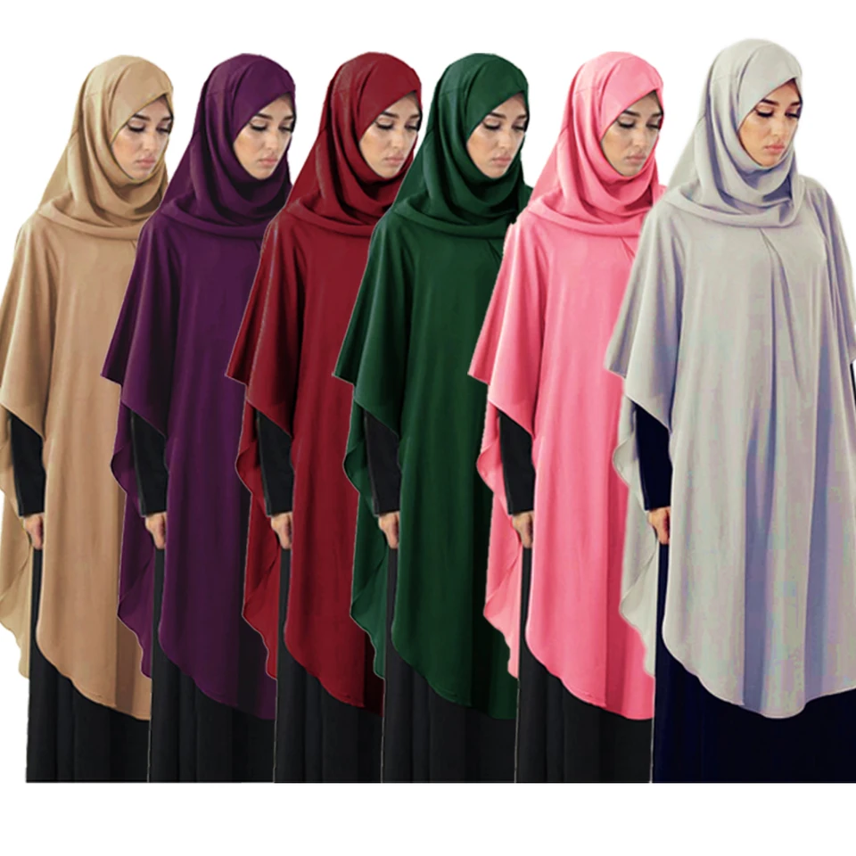 Veľké khimar moslimské ženy hidžáb nadzemné modlitebné šaty Niquab šatky Islamské šaty