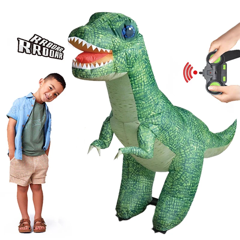 Veľké nafukovacie diaľkové ovládanie Dinosaurus RC Electric Walking T-Rex Hračky pre deti chlapcov dievčatá Najlepšie narodeninové oslavy vianočné darčeky