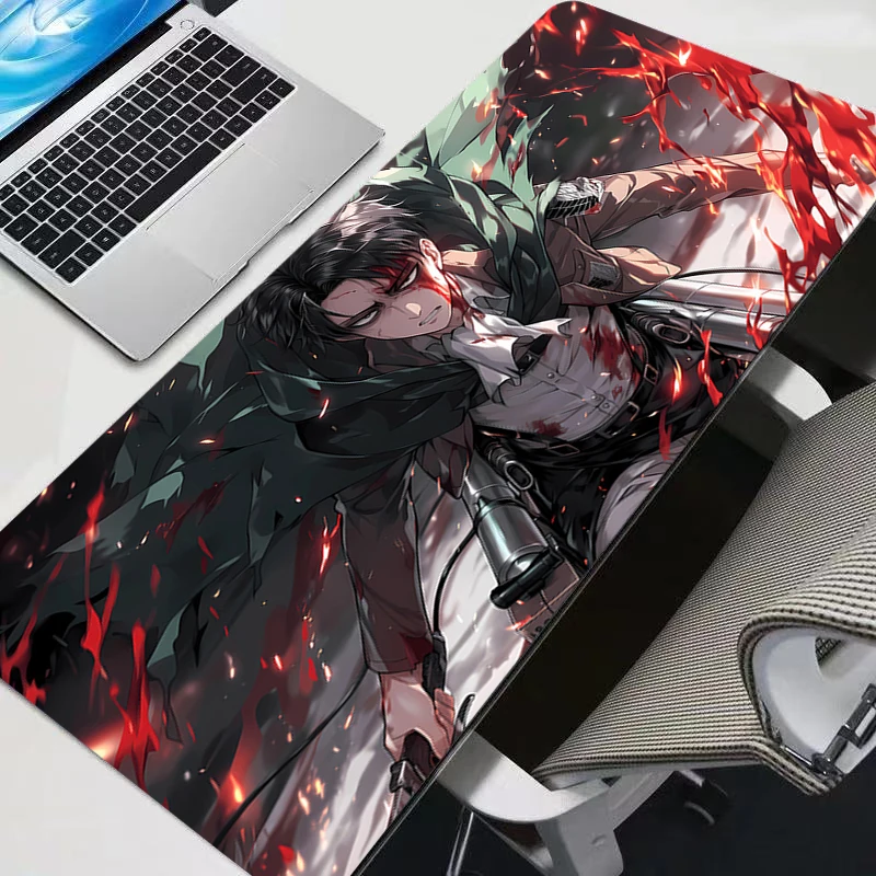 Veľké podložky myši na útok na Titan Levi Gaming MousePad Deskpad so šitými hrana