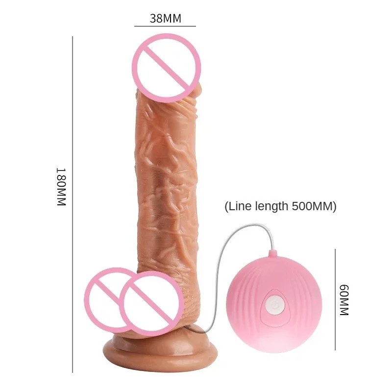Veľký falošný penis vibrátor Elektrický penis umelý teleskopický hojdací silikónový falošný penis diaľkový ovládač Vibrátor
