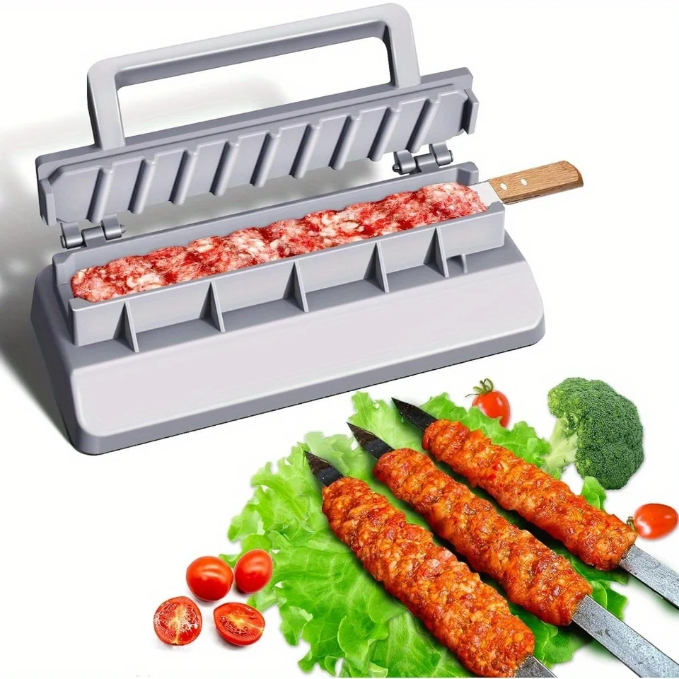 Veľký kebab výrobca Press: Kabob Maker Garbecue špízy, pleseň výrobcu strojov Kabob Shower, rýchly nástroj na výrobu špajle turečtiny