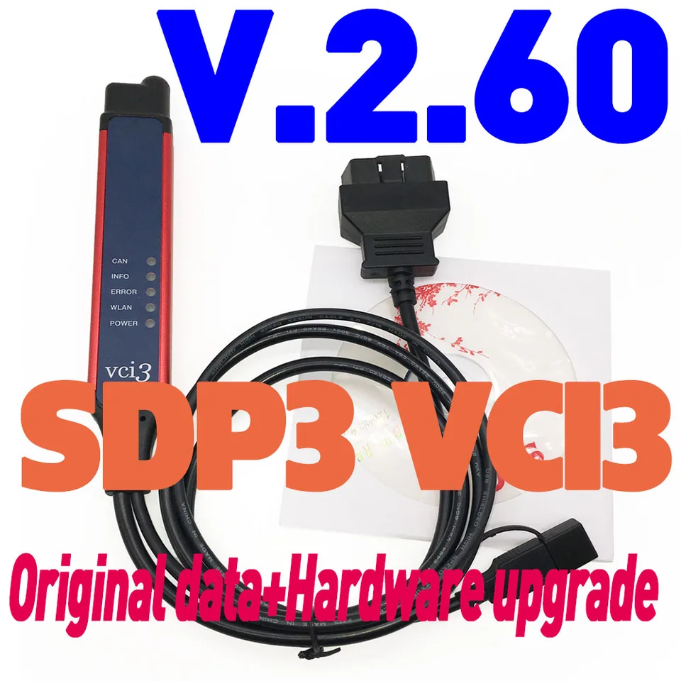 Veľký kábel v2.60 Kvalita A+ Scanner Foxdiag Diagnostika Aktualizácia pre skener SDP3 VCI3 OBDII pre nástroj Scania VCI-3 Nástroj