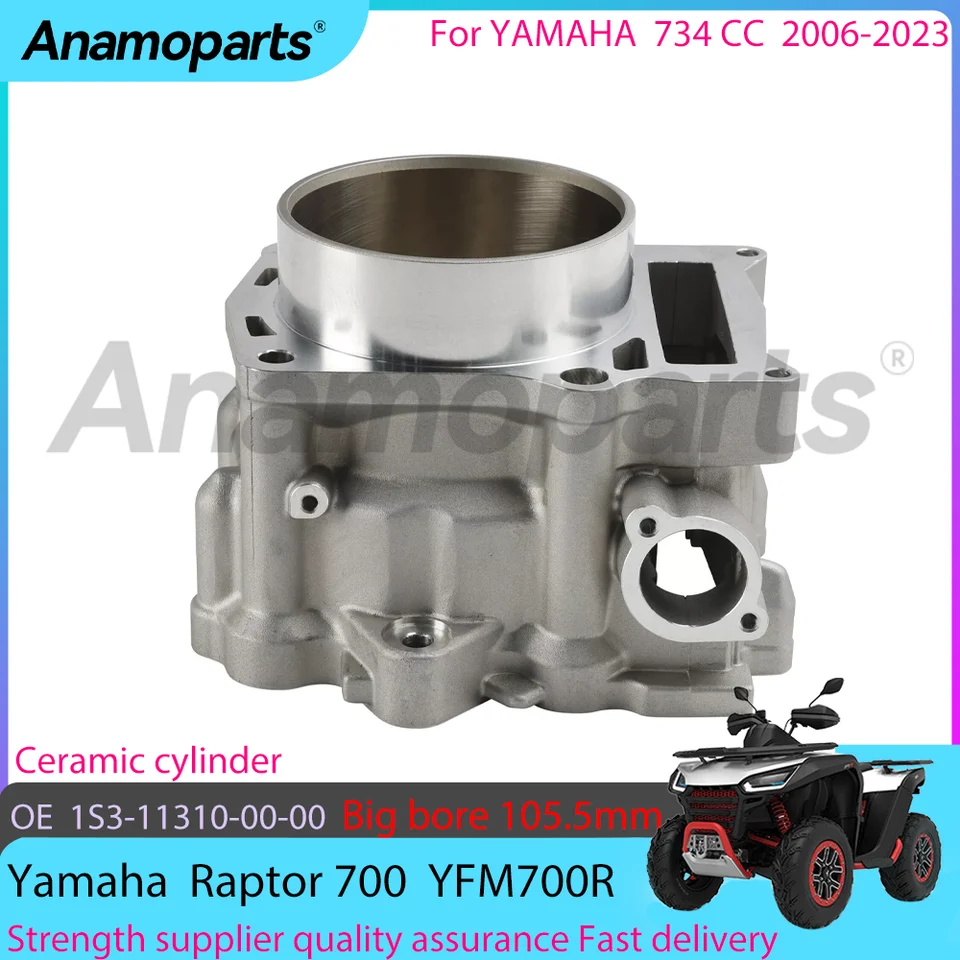 Veľký otvor 105,5 mm Motorcycle Motor Block Cylinder Block pre roky 2006-2023 Yamaha Raptor YFM700 YFM 700 cm3 ATV 1S3-11310-00-00