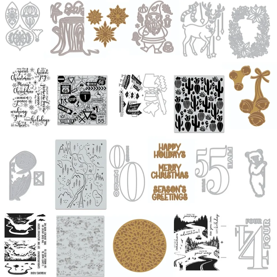 Veľký predaj Cutting Dies Stamps Hot Foil Scrapbook Denník dekorácia Multifarious Embosing šablóna DIY Greating Card Ručne vyrobená