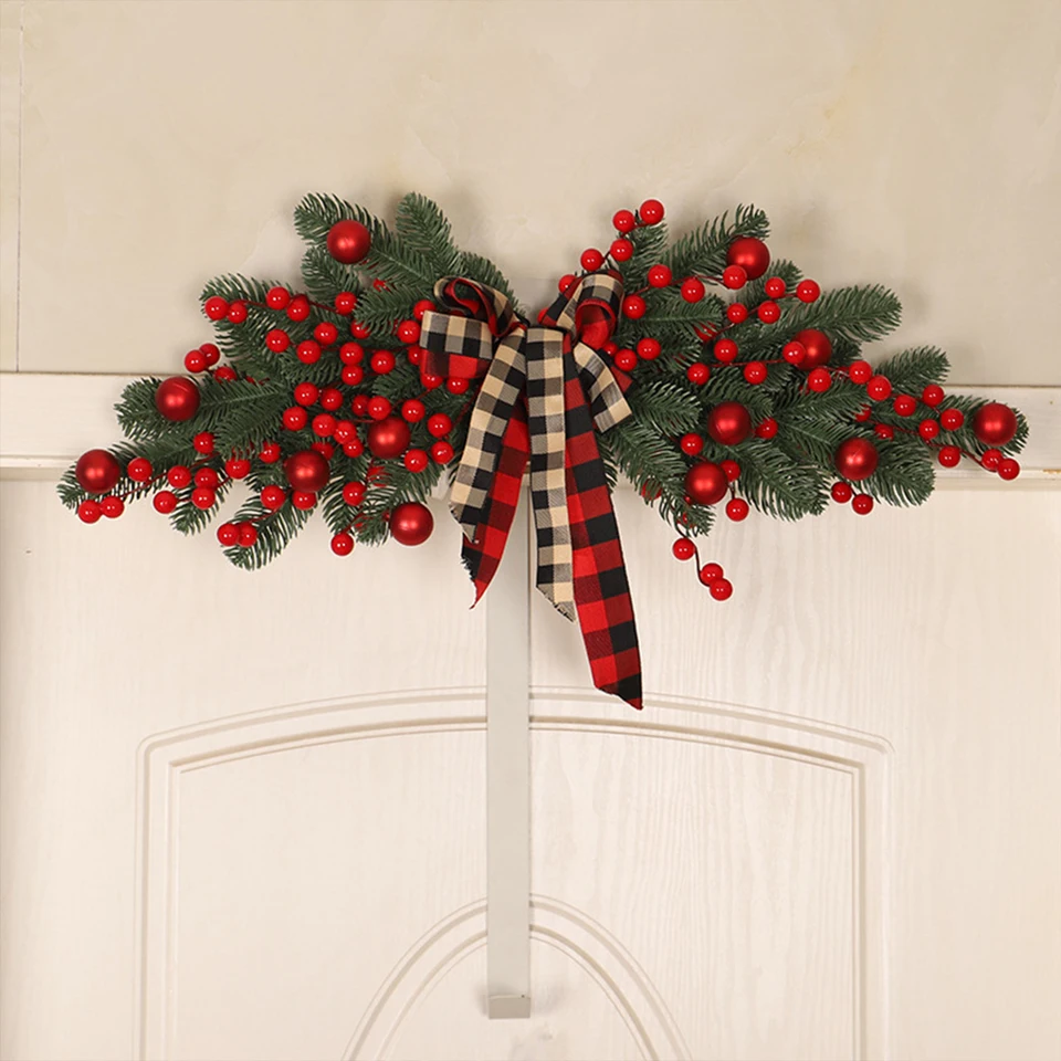 Veľký vianočný veniec pre predné dvere Zlaté okenné dvere Wall Dvere Vianočné ozdoby 2023 Garland Ornament Guirnalda Navidad