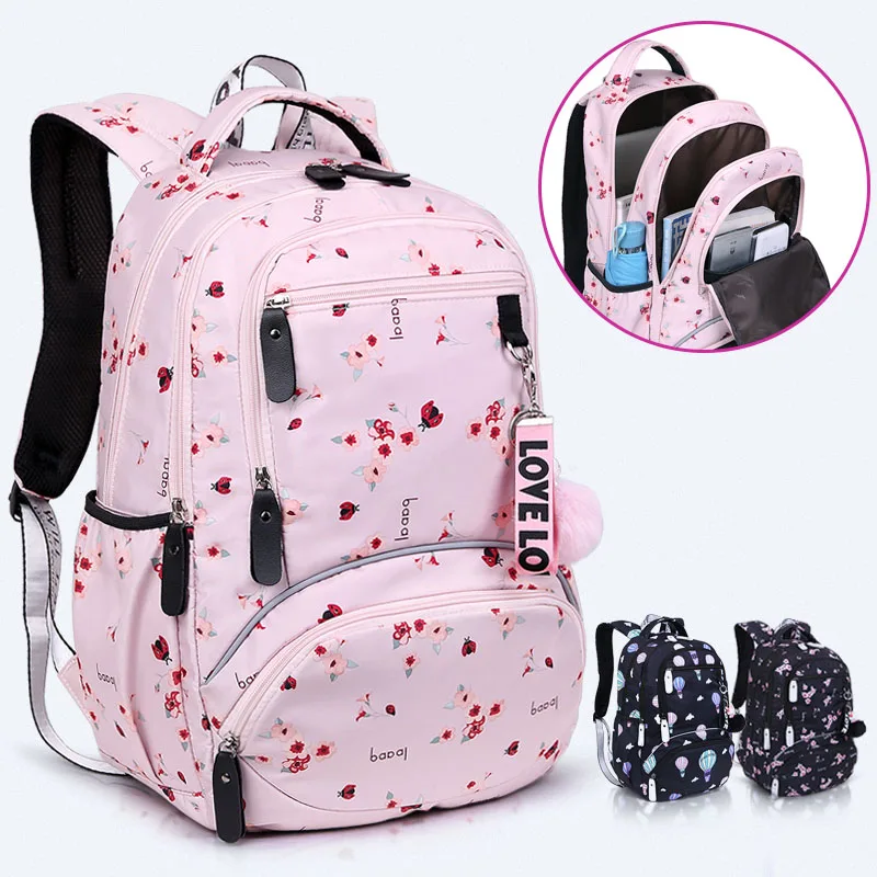 Veľký školský vak roztomilý študentský batoh batohový tlačený nepremokavý bagpack základná škola kniha tašky pre dospievajúce dievčatá deti Mochila
