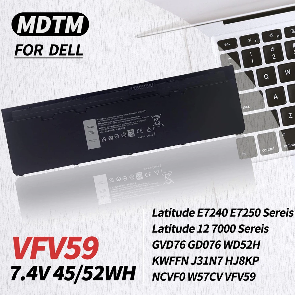 VFV59 laptop batéria pre Dell Latitude E7240 E7250 HJ8KP F3G33 KWFFN 0KWFFN KKHY1 0KHY1 0VFV59 W57CV NCVF0 WG6RP 0WG6RP WD52H