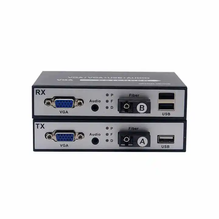 VGA Fiber Optic Exender s KVM klávesnicou myš 1080p Extender 20 km VGA na prevodník z optického vlákna