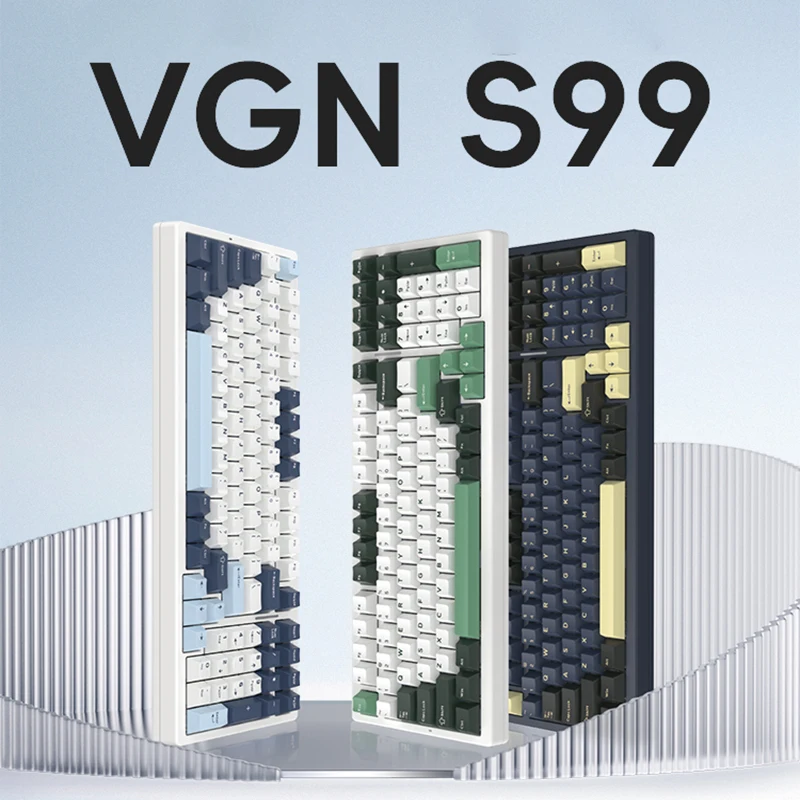 VGN S99 Trojmodokode s výmenou s jedným kľúčom s dĺžkou tesnenia 2.4G Wireless Prevodovka Prispôsobená mechanická klávesnica