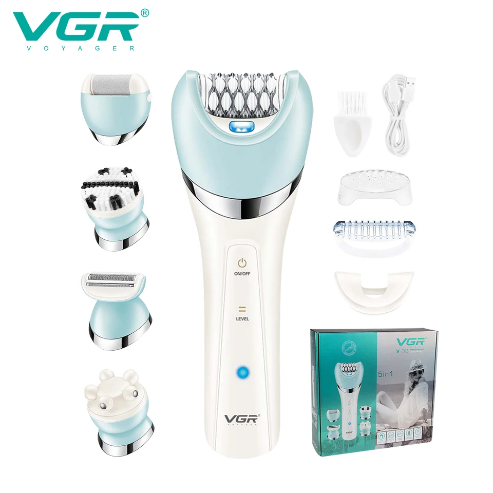 VGR Hair Epilator Electric Lady Shaver Under Bathars Epilar Epilator Bikini Epilator prenosný epilátor pre ženy V-703