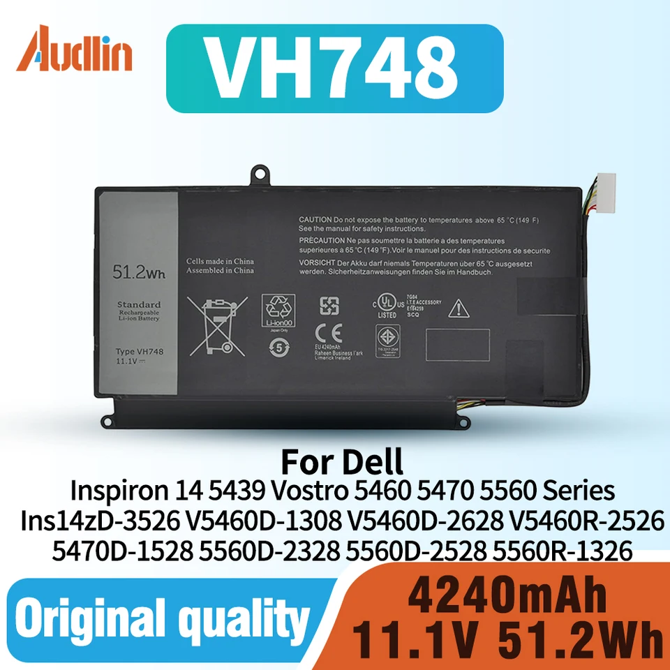 VH748 laptop batéria pre Dell Inspiron 14 5439 Vostro 5460 5470 5560 Series Ins14ZD-3526 V5460D-1308 V5460D-2628 V5460R-2526