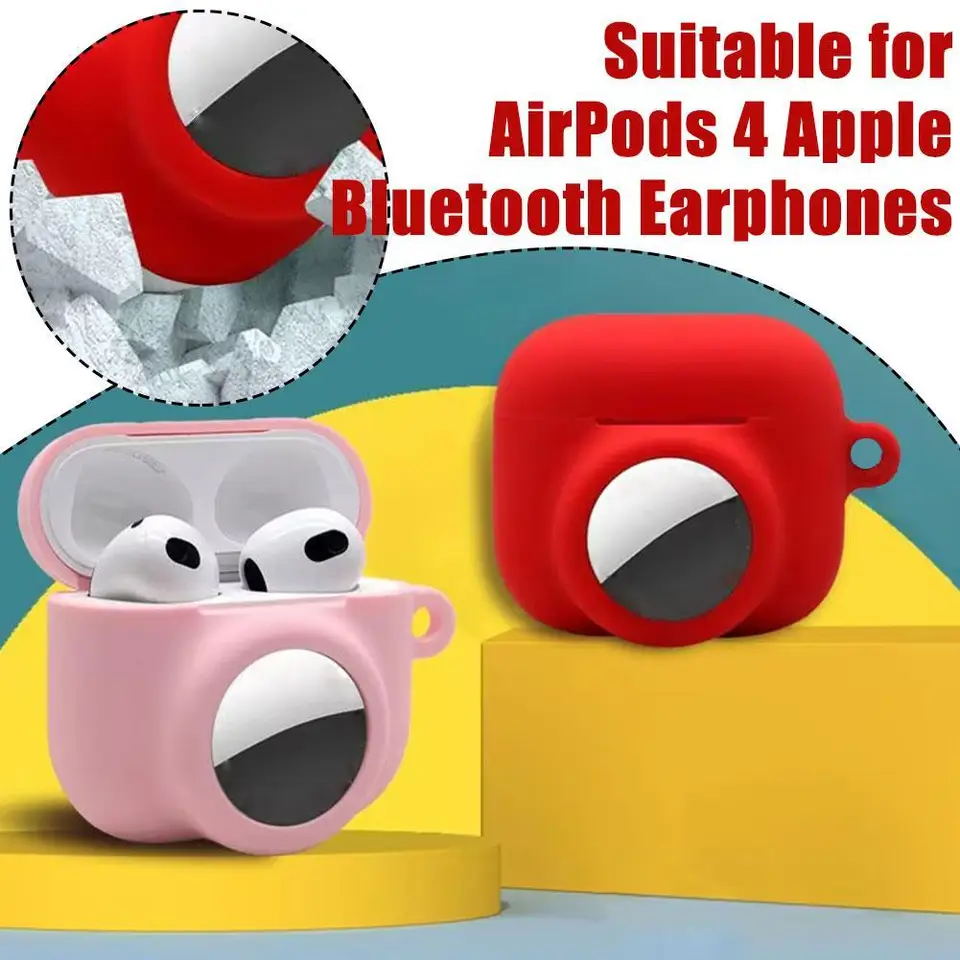 Vhodné pre AirPods4 Wireless Bluetooth headset anti-Lost 2-v-1 Silikónový puzdro