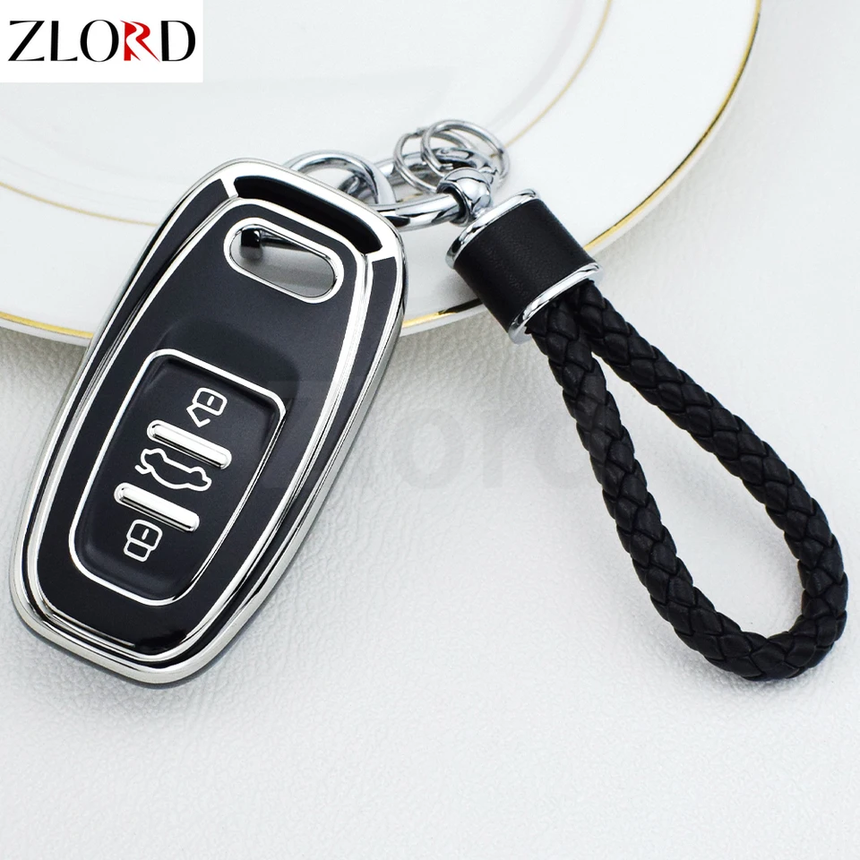 Vhodné pre Audi A1 A3 8V A4 B8 B9 A5 A6 C7 A7 A8 Q3 Q5 Q7 S4 S6 TT Kľúčový kryt Autorusu Keyless Nový sada kľúča TPU