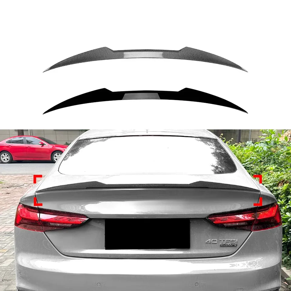 Vhodné pre Audi A5 F5 Sportback Four-Door 2017-2024 M4 M4 Style Spoiler Difuser Tail Wing Acut príslušenstvo Styling