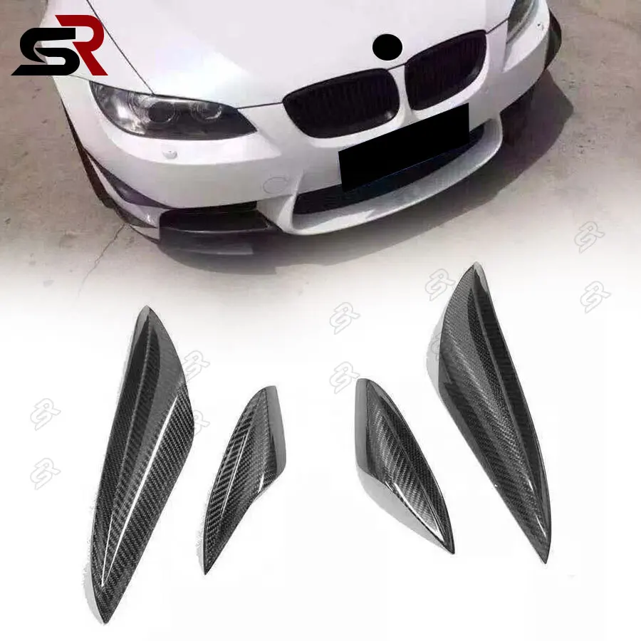 Vhodné pre BMW 3 Series E90 E92 E93 M3 M3 Uhlíkové vlákno Bočné štiepky SPORETEROV Spiler Wind Nôž súprava Body Body 2006-2012