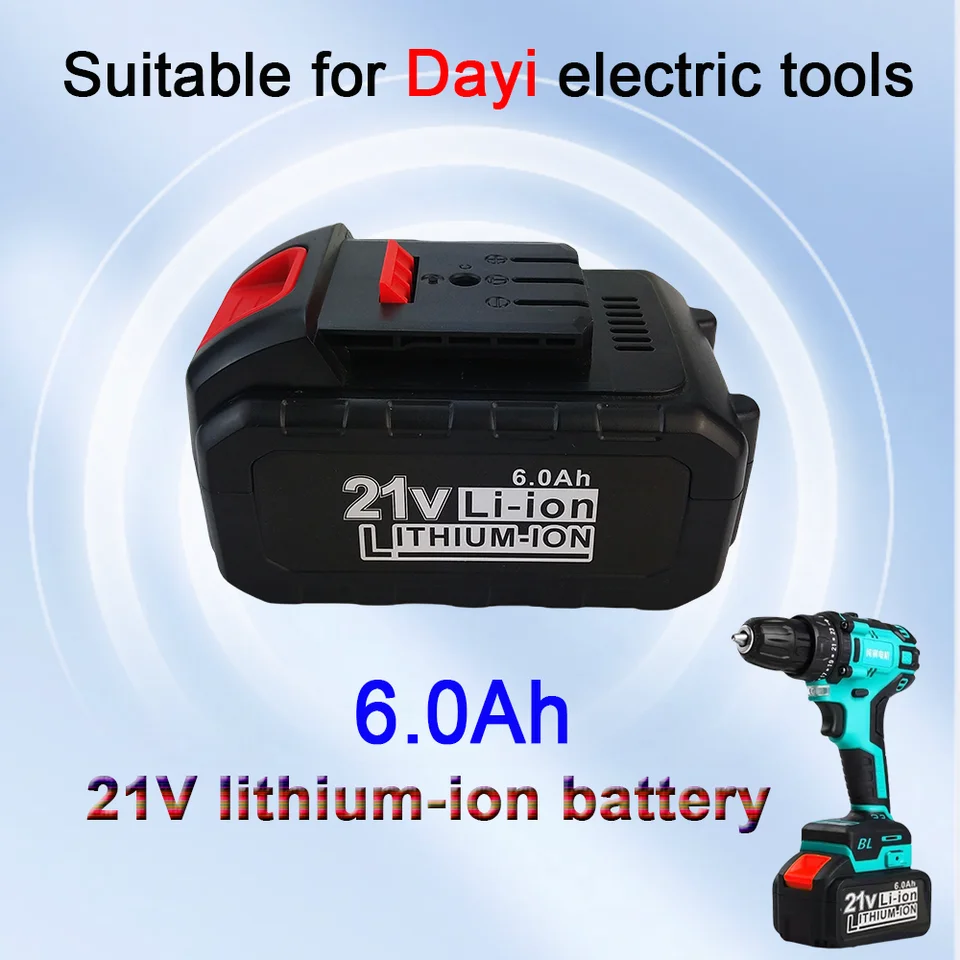 Vhodné pre brúsku na reťazovú pílu Dayi Little Battery Electric Wrench Special Plyn Gun Stroj Univerzálna batéria 21V 6000 mAh
