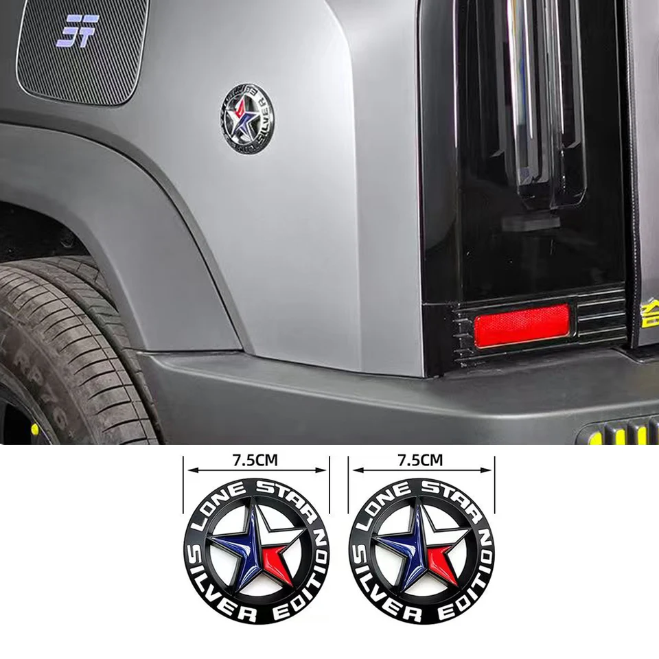 Vhodné pre Chery Jetour Traveler T2 Bočné odznaky Modifikácia Body Bright Stripe Five Sointed Star Emblem Decotion Accessori