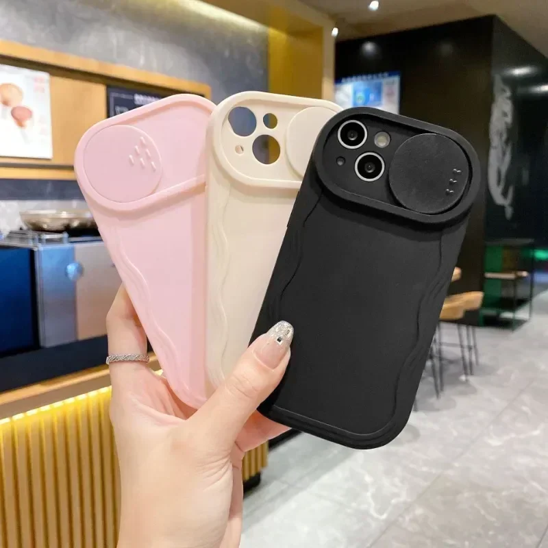 Vhodné pre iPhone 16 15 14 13 12 11 11 Pro Max Creativity Cap Cap Solid Color TPU Plné pokrytie anti-kvapky telefónu módy