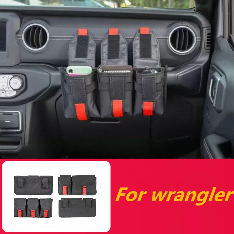 Vhodné pre Jeep Wrangler JL JK TJ2018-2024 Úložný vrecko Co Pilot Ruck Storage Storage Storage Doplnky