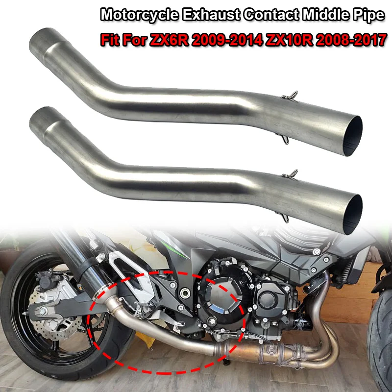 Vhodné pre Kawasaki ZX-6R ZX6R ZX 6R 2009-2014 ZX-10R ZX10R ZX 10R 2008-2017 MOTORYCLE VÝFUČKA KONTAKT Contakt Stredného potrubia Konektor konektora
