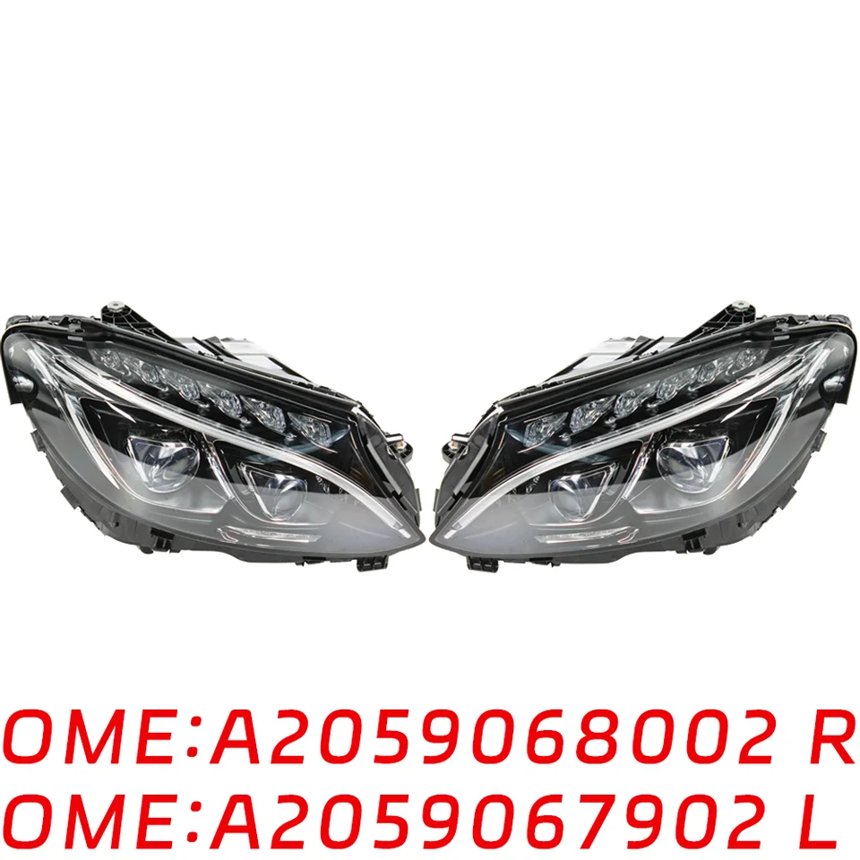 Vhodné pre Mercedes Benz W205 C350 C400 C63 Svetlomety Hernia Lamp A2059067902 A2059068002 A2058202961 A2058203061 Automatické diely