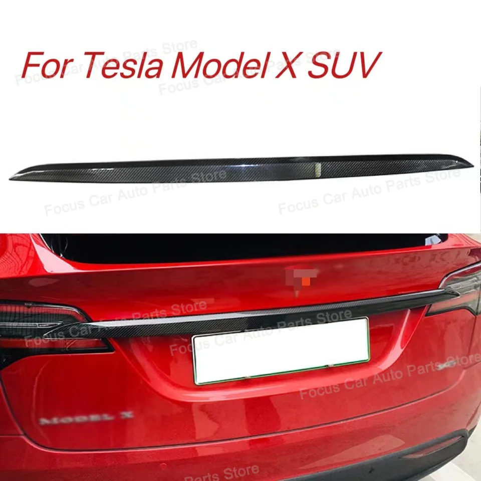 Vhodné pre model Tesla Model x SUV Zadný kufre Trunt Boot Tailgate Tailgate Tail Tail Cover Tinker Loding Lid Bra Braový ozdobný pásový štýl Styling