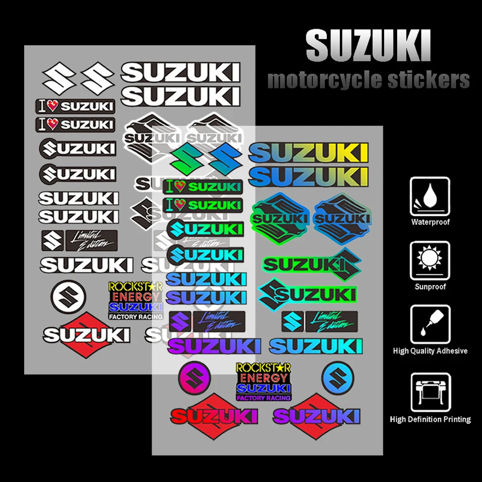 Vhodné pre motocykel Suzuki GSX STRECERS LOGO LOGO DIRT BIKE DECORÁCIE DETABRÁCIE DECALY