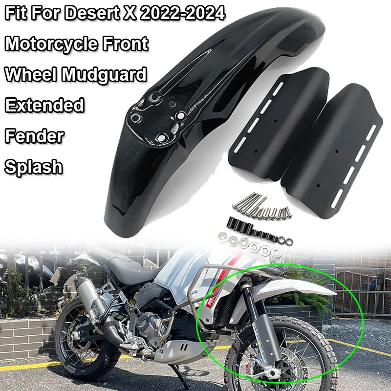 Vhodné pre púšť Ducati Desertx púšť x 2022 2023 2024 Motocyklové príslušenstvo predné koleso predlžovanie blatníka Splash Guaring