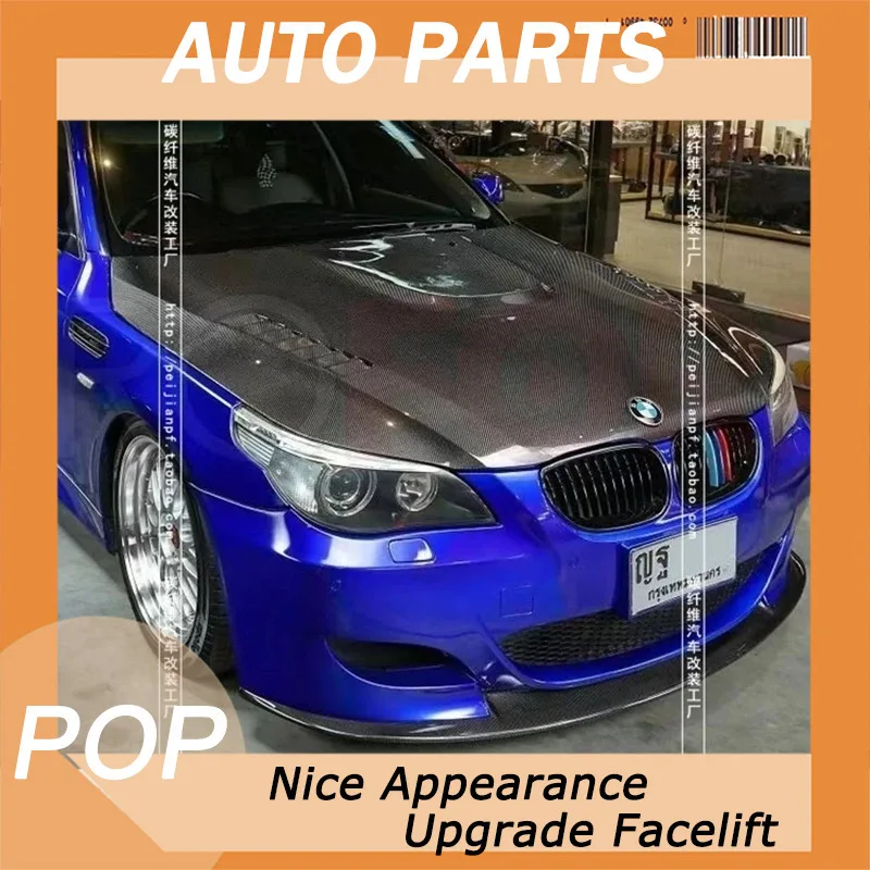 Vhodné pre uhlíkové vlákno BMW 5 Series E60 520 523 525 530 Modifikovaný perforovaný kryt kapucne 2025