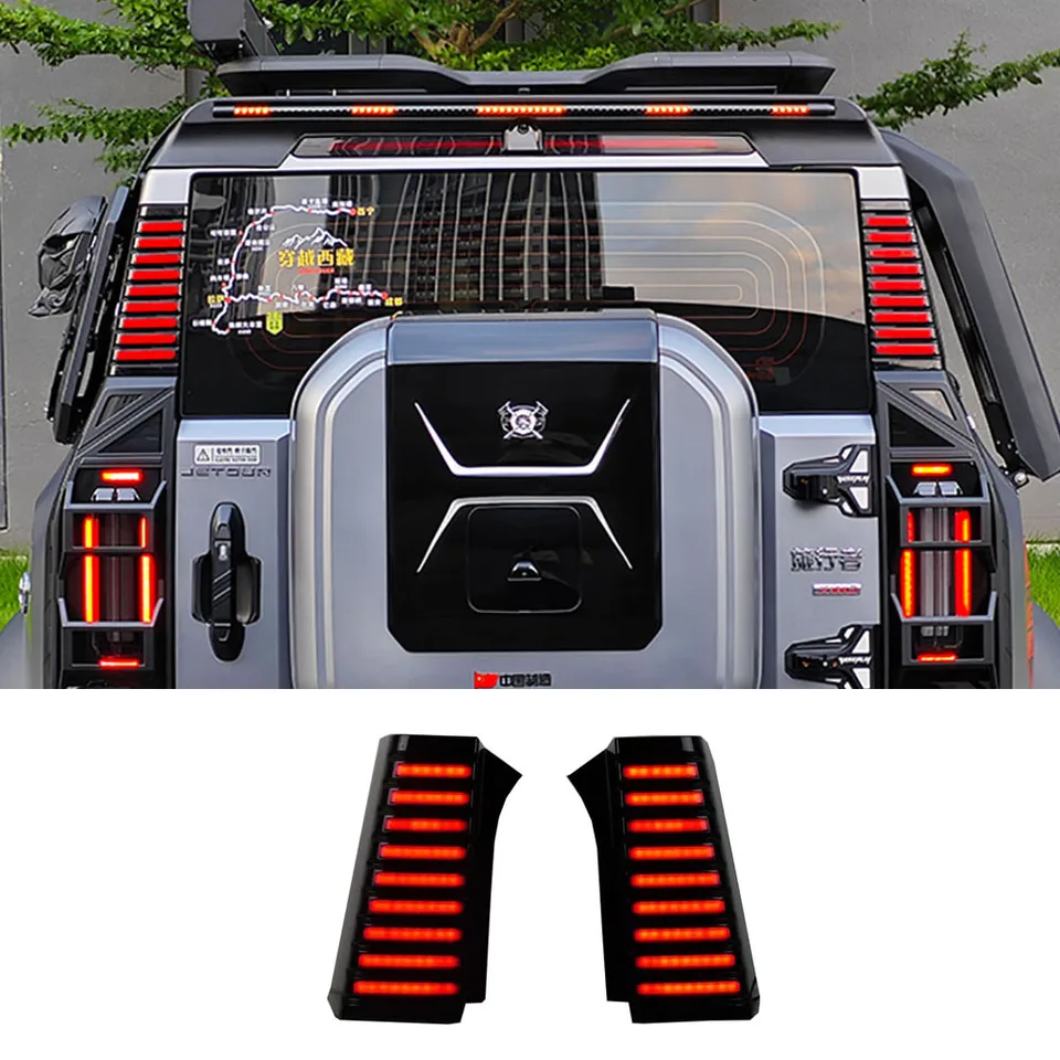 Vhodný Chery Jetour Traveler T2 D Pillar Lights Lights Svetlá Zadné výstražné svetlá LED Príslušenstvo a zadné svetlá