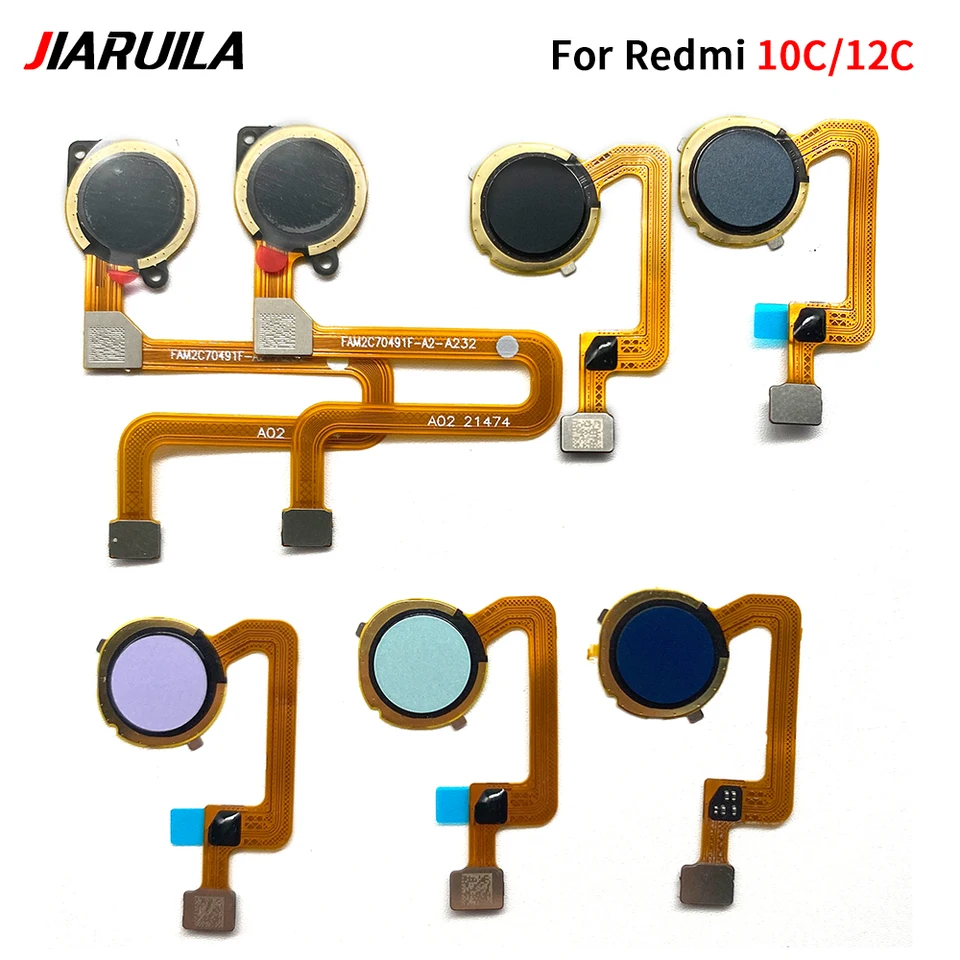 Vhodný flexový kábel snímača odtlačkov prstov pre Xiaomi Redmi 13C 12 12C 10C 10C Výkonový gombík odtlačok prstov Flex káblových dielov