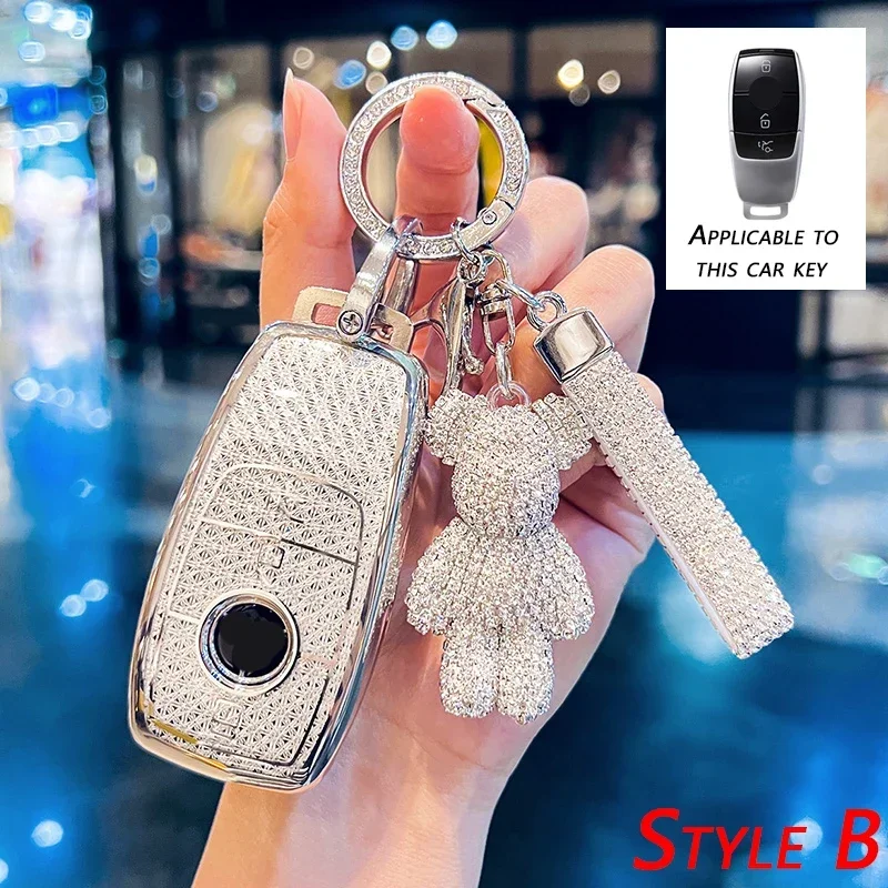 Vhodný pre kľúčový kryt Mercedes-Benz E300L 2024 Model C260L CAR 180L/A200L/C200L/GLC260/GLA200, Dámska séria, darček, darček