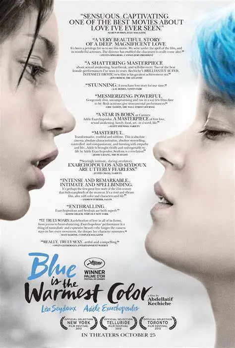 Viac štýlov modrá je najteplejší farebný film, umelecký filmový plátno plagát, domáca stena dekor