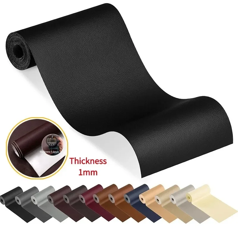 Viacfarebná samovzdelávacia kožená náplasť pre pohovku autosedačky DREH ADHESIVE HUBNÁ 1 mm s vysokou viskozitou kožená nálepka PU TAPE TAPE