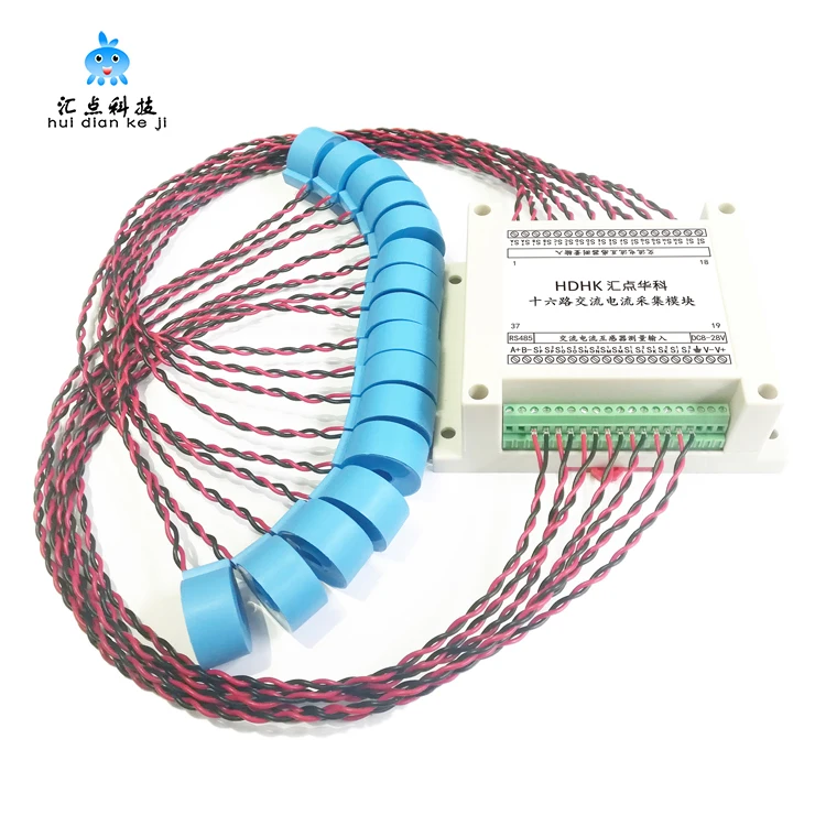 Viackanálové 16 AC Modul AC-Current Modul RS485 Senzor snímača merania Modbus-RTU