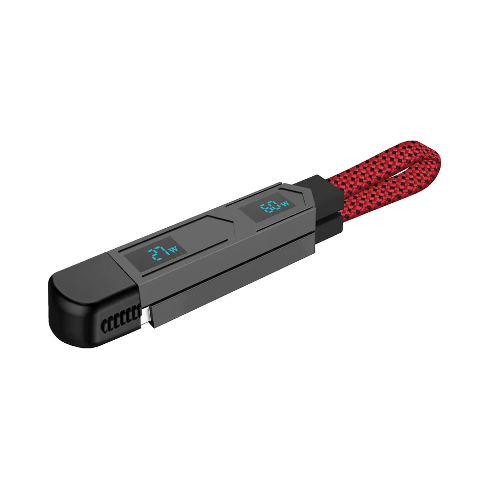 Viacnásobné konektory Magnetické rýchle nabíjacie kábel s káblom Keychain PD pre Andriod Type C 60W QC 18W rýchle nabíjacie kábel