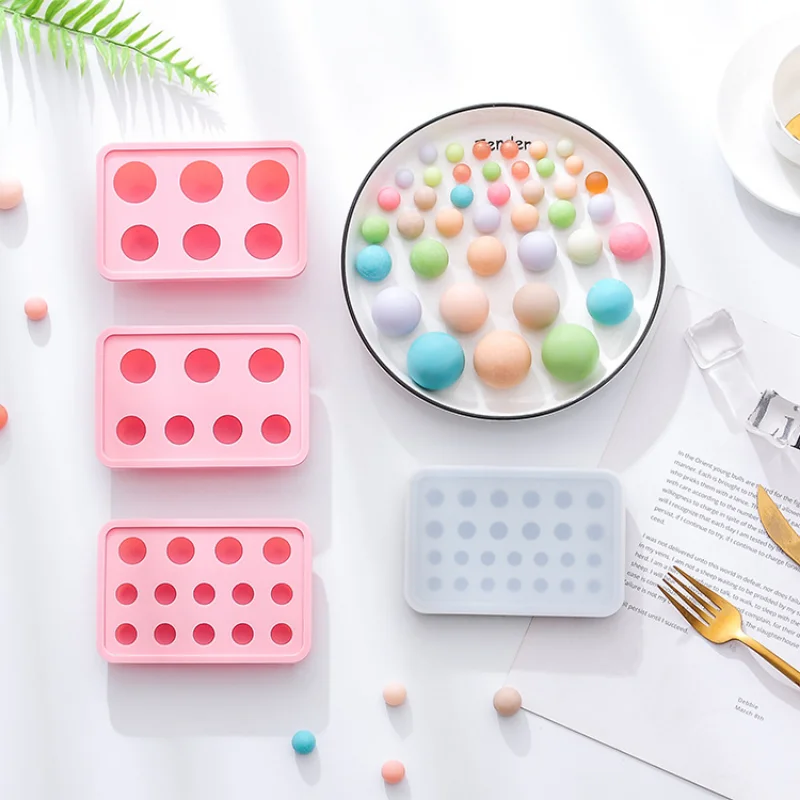Viacú veľkosť okrúhle ľadová kocka Silikónová forma s vekom čokoládová cukrová pleseň Moon Moon Cake Decor Pekávo
