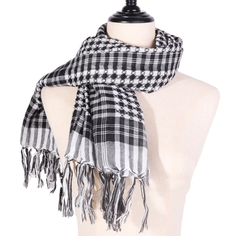 Viacúčebné arafat hidžábové šatky strapce šál Bandana Dospelý púšť arabský shemagh šatk arabský dubaj Saudský hlava pokrýva